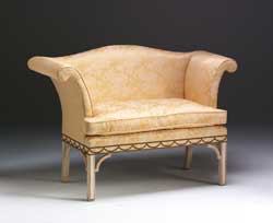 Chippendale Roll Arm Settee