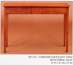 2 Drawer Mahogany Table
