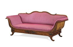 French / Russian Art Deco Camel Back Sofa