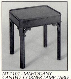 Mahogany Canted Corner Lamp