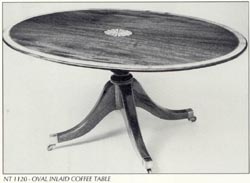 Oval Inlaid Coffee Table