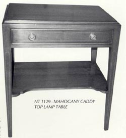 Mahogany Caddy Top Lamp Table