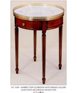 Marble Top Guerdon with Brass Gallery