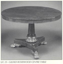Gilded Rosewood Centre Table