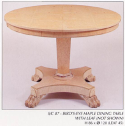 Bird's-Eye Maple Dining Table