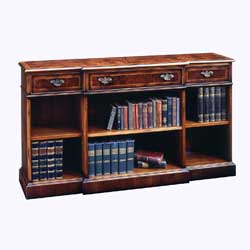 Walnut Breakfront Bookcase