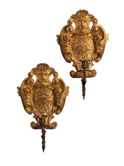 George II Cartouche Wall Light