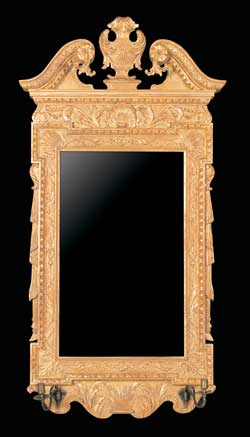 George II Architectural Gesso Mirror