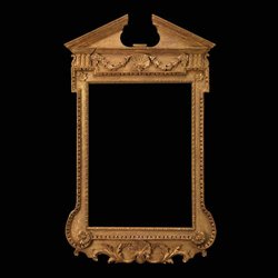 George II Carved Giltwood Architectural Mirror