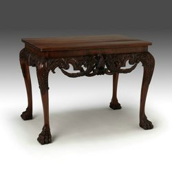 George II Irish Mahogany Eagle Side / Silver Table