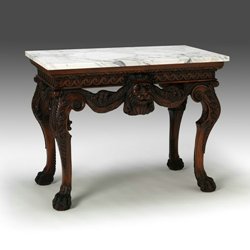 William Kent Mahogany Lion Pelt Side Table