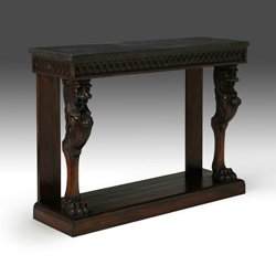 Regency Mahogany Lion Monopodia Console Table