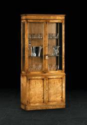 Two Door Display Cabinet in Burr Poplar