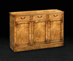 Three Door Sideboard in Burr Poplar