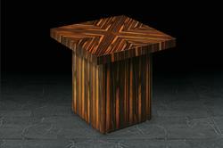 End Table in Quartered Macassar Ebony