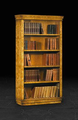 Open Bookcase in Burr Poplar