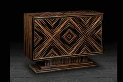 Two Door Credenza in Quartered Macassar Ebony