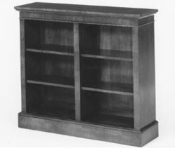 Walnut Victorian Open Bookcase