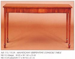 Mahogany Serpentine Console Table