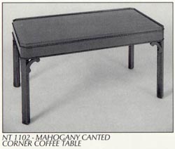 Mahogany Canted Corner Coffee Table