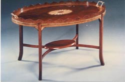 Two Part Inlaid Tray Tables