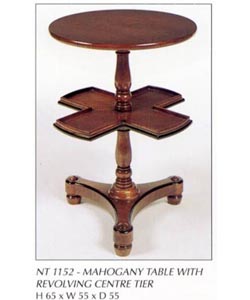 Mahogany Table with Revolving Centre Tier