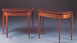 George III 'D' Shape Console or Card Table