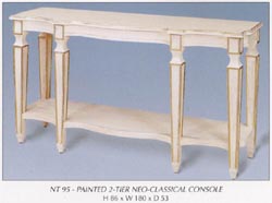 Painted 2-Tier Neo-Classical Console