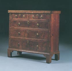 George II Bachelors Chest in Walnut