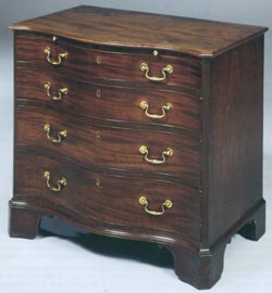 George II Style Small Serpentine Chest