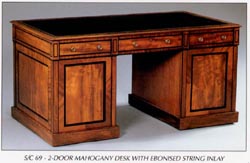 2 Door Mahogany Desk