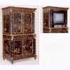 Ebonised and Gilt Chinoiserie 4-Door Cabinet