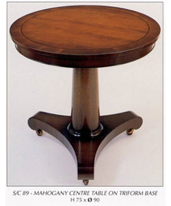 Mahogany Centre Table On Triform Base