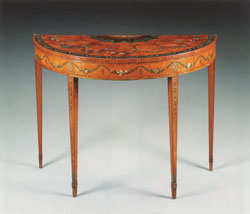 George III Painted Satinwood Console/Pier Table