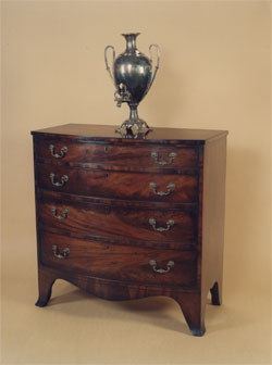 Mahogany Bow Fronted Chest of Drawers