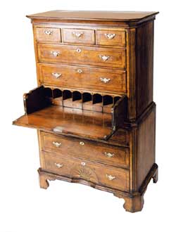 Geo I Secretaire Chest on Chest